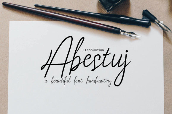 Abestuj Font: A Handwritten Typeface for Stronger Branding
