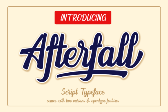 Afterfall Typeface: A Bold Script Font for Modern Marketing