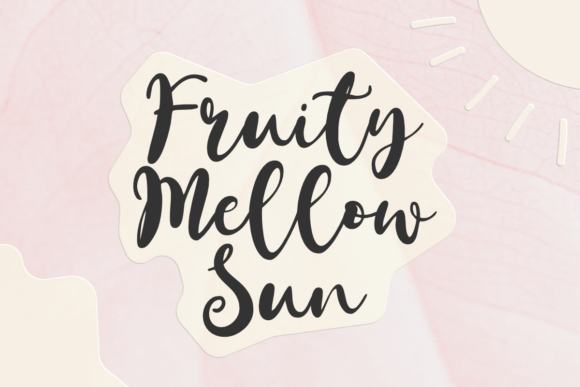 Fruity Mellow Sun: A Playful Script Font for Handmade Brands